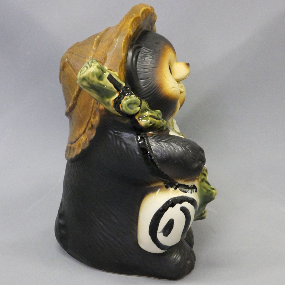 信楽焼 たぬき 狸 置物 インテリア オブジェ 家具 陶器 商売繁盛 金運