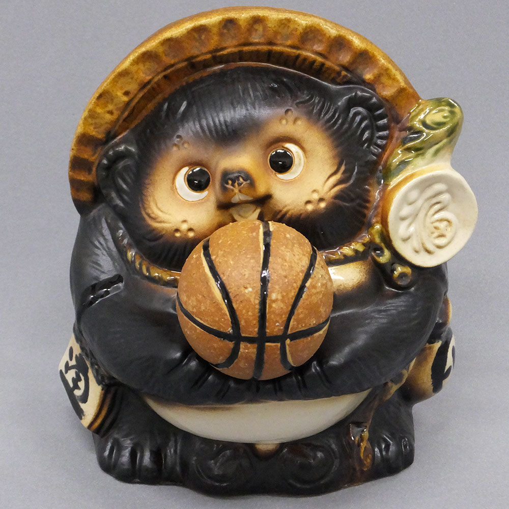 信楽焼 たぬき 狸 置き物 インテリア オブジェ 家具 陶器製 商売繁盛