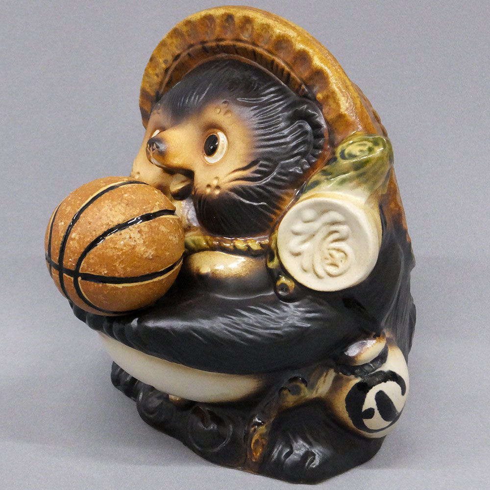 信楽焼 たぬき 狸 置き物 インテリア オブジェ 家具 陶器製 商売繁盛