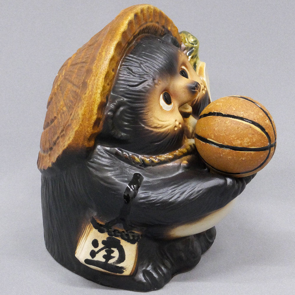 信楽焼 たぬき 狸 置き物 インテリア オブジェ 家具 陶器製 商売繁盛