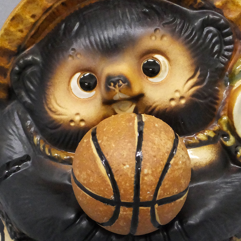 信楽焼 たぬき 狸 置き物 インテリア オブジェ 家具 陶器製 商売繁盛