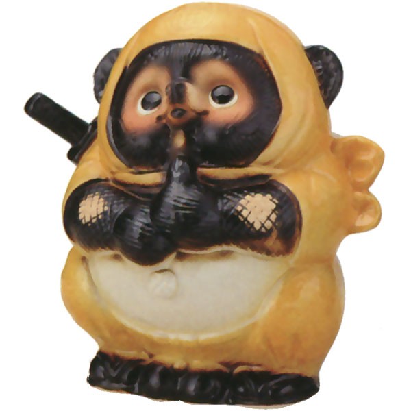 信楽焼 たぬき 狸 置き物 インテリア オブジェ 家具 陶器製 商売繁盛