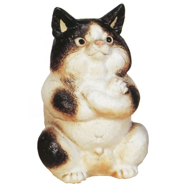 ねこ 猫 置物 信楽焼 おしゃれ 国産品 オブジェ 置き物 陶器 日本製