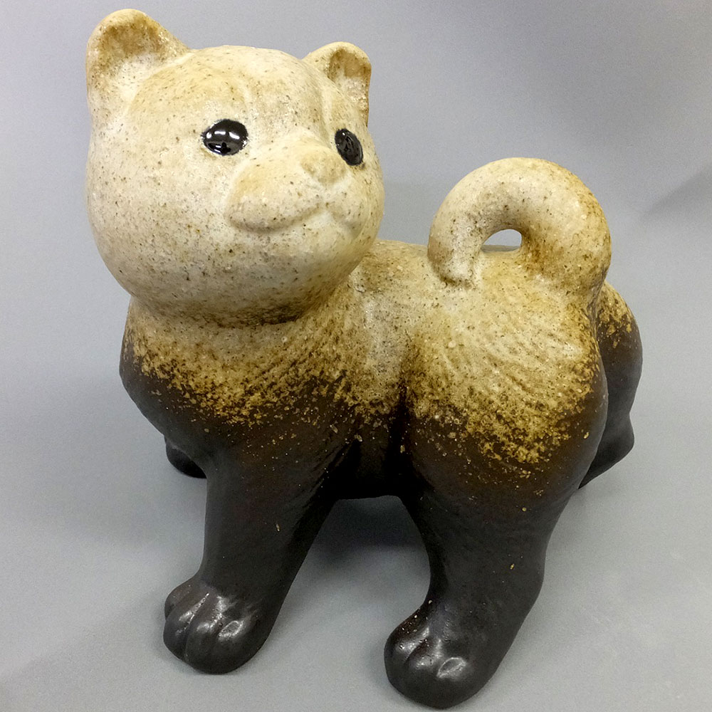 犬 いぬ 置物 信楽焼 おしゃれ 国産品 オブジェ 置き物 陶器製 日本製