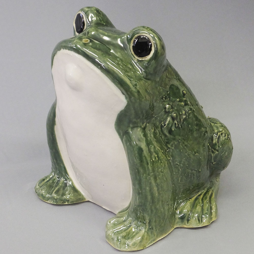 カエル かえる 蛙 信楽焼 おしゃれ 国産品 オブジェ 置き物 陶器製