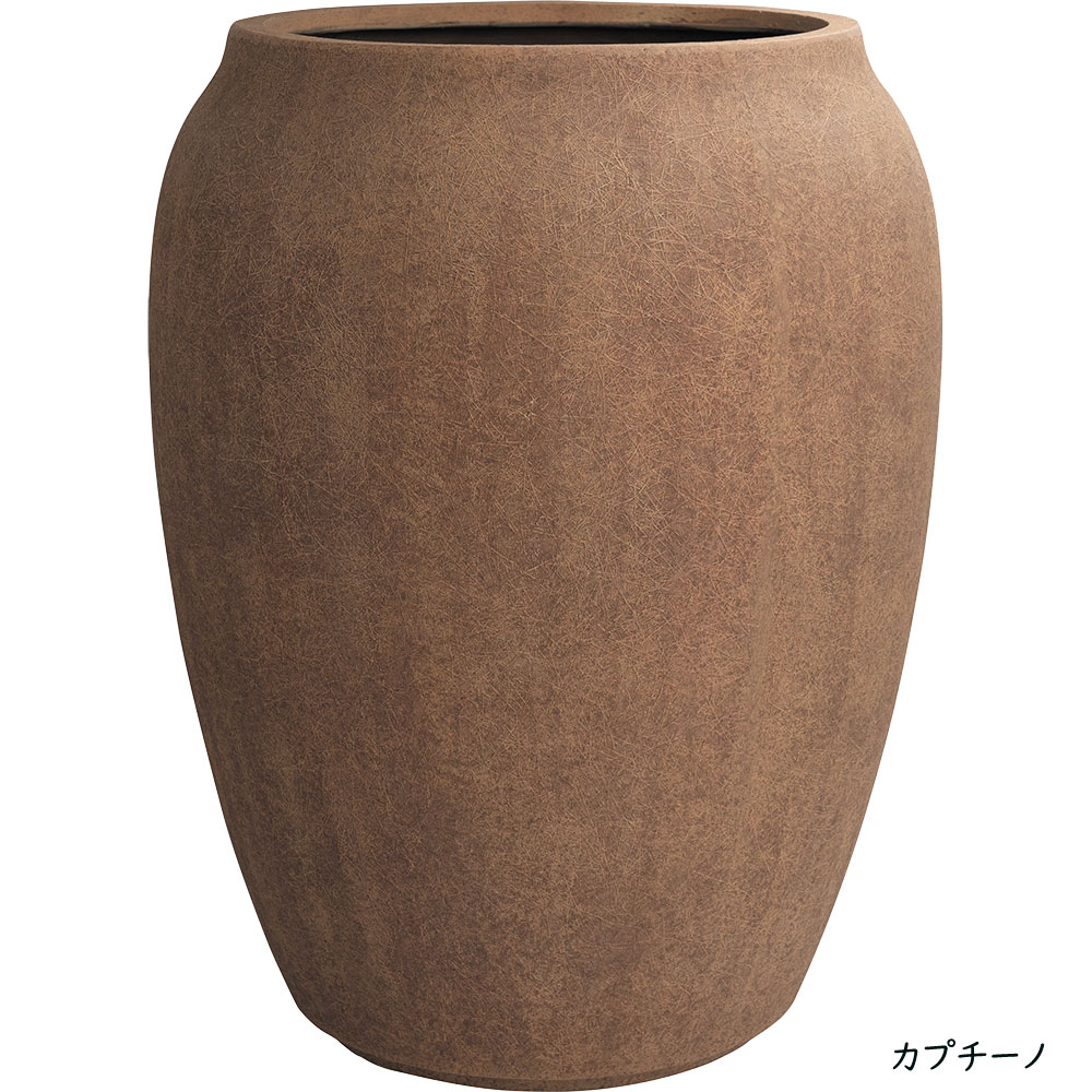 植木鉢 おしゃれ FRP 大型 プランターカバー 観葉植物 園芸用 ガーデニング 人気 軽量 深鉢 ルノ トール ジャー アンティークブラック ホワイト カプチーノ 16号の画像