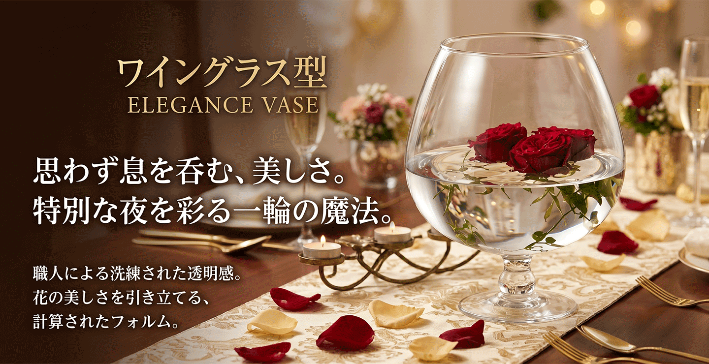 クリスタル　ワイングラス　ガラス　金色の縁取り　花器　フラワーアレンジ インテリアグリーンと植木鉢の通信販売 - ワイングラス型｜Yahoo