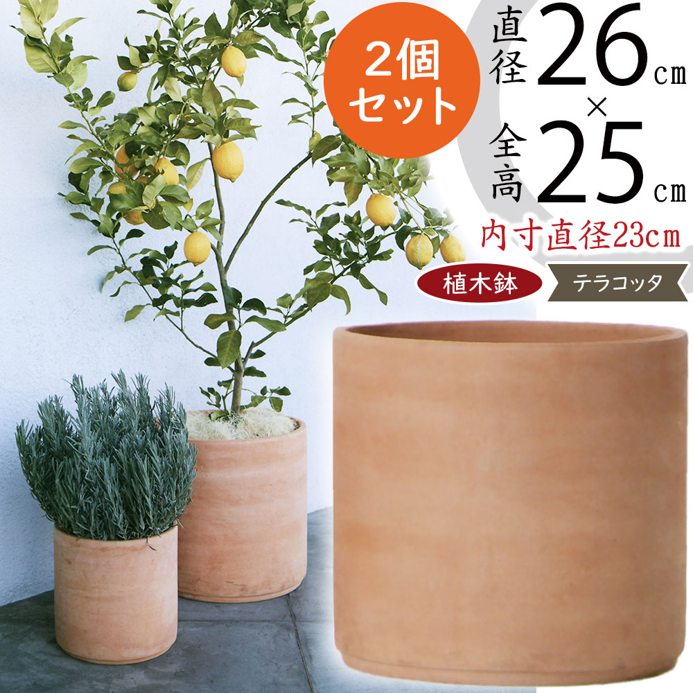 植木鉢 テラコッタ おしゃれ プランター 観葉植物 素焼き 人気 おすすめ ポット 園芸鉢 観葉鉢 器 インティ シリンダー 円柱 筒型 筒形 お洒落  2個セット S 9号 : in-002t09e : インテリアグリーンと植木鉢の通信販売 - 通販 - Yahoo!ショッピング