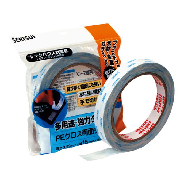 セキスイ PEクロス 両面テープ 15mm 4個セット 1個10m : kd-az7126