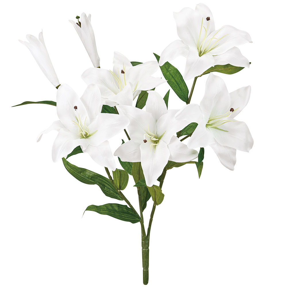 カサブランカ 造花 おしゃれ ホワイト 白 人気 アーティフィシャル