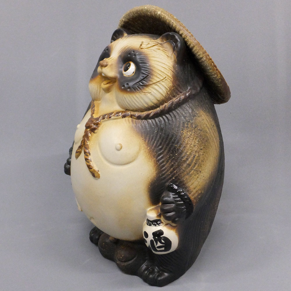 信楽焼 たぬき 狸 置き物 インテリア オブジェ 家具 陶器製 商売繁盛