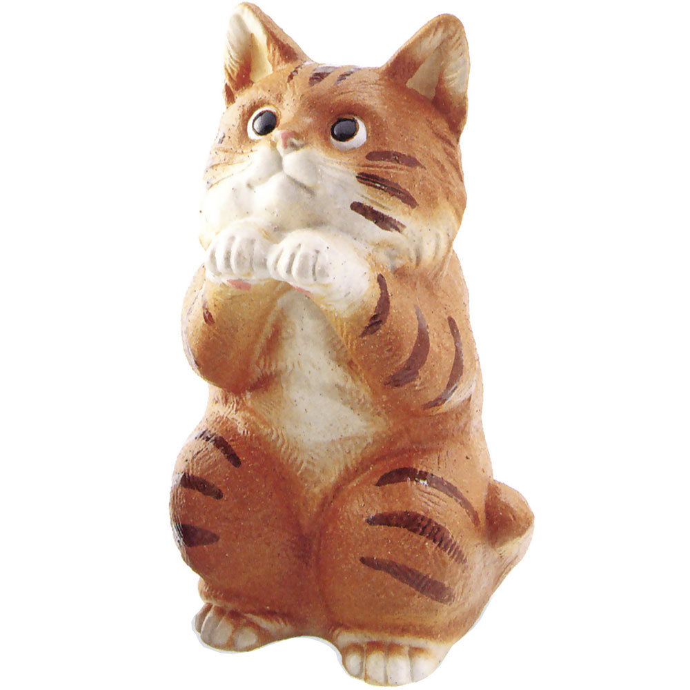 ねこ 猫 置物 信楽焼 おしゃれ 国産品 オブジェ 置き物 陶器 日本製