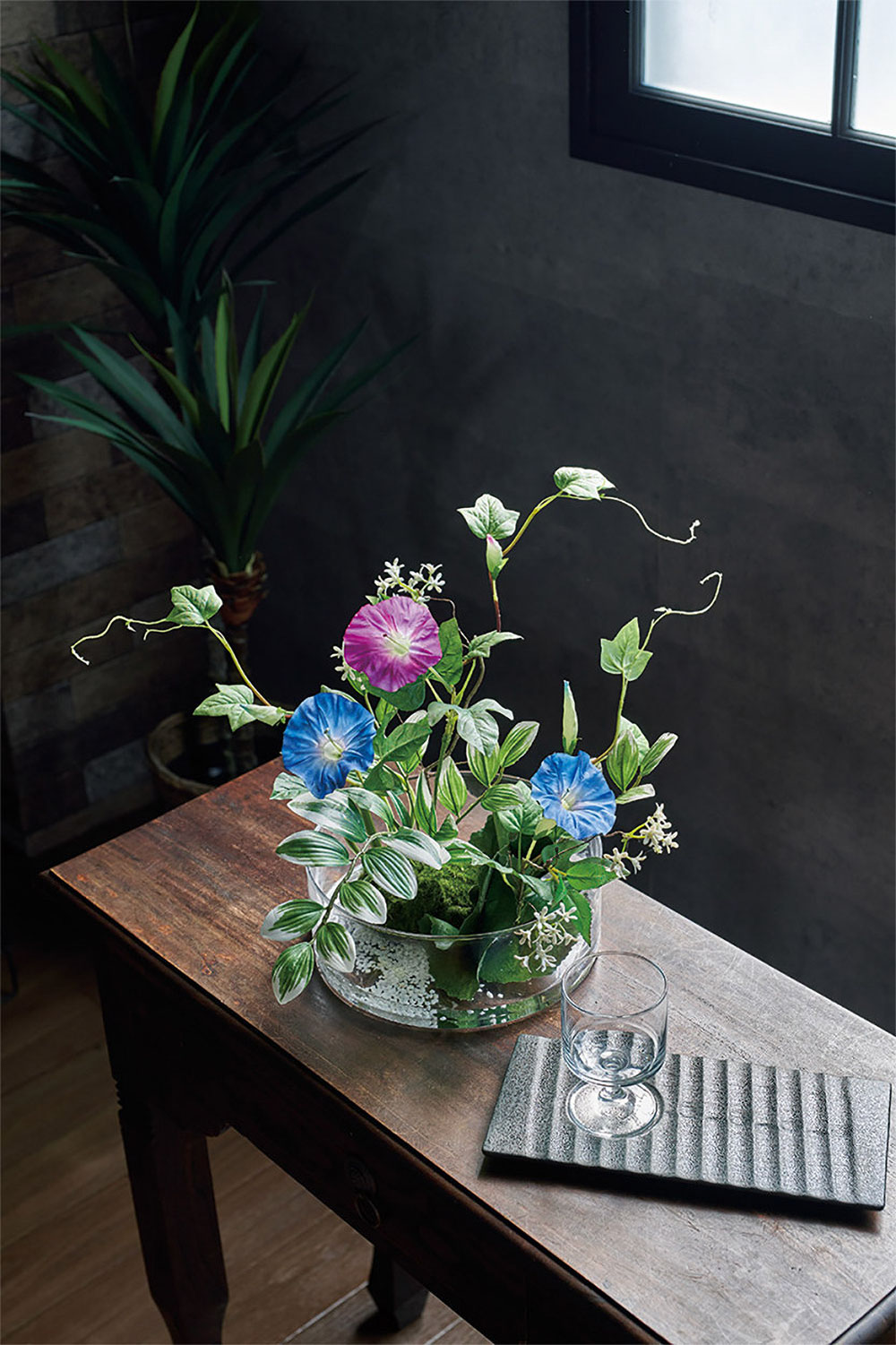 ガラス花瓶 花器 おしゃれ フラワーベース 人気 おすすめ 浅型