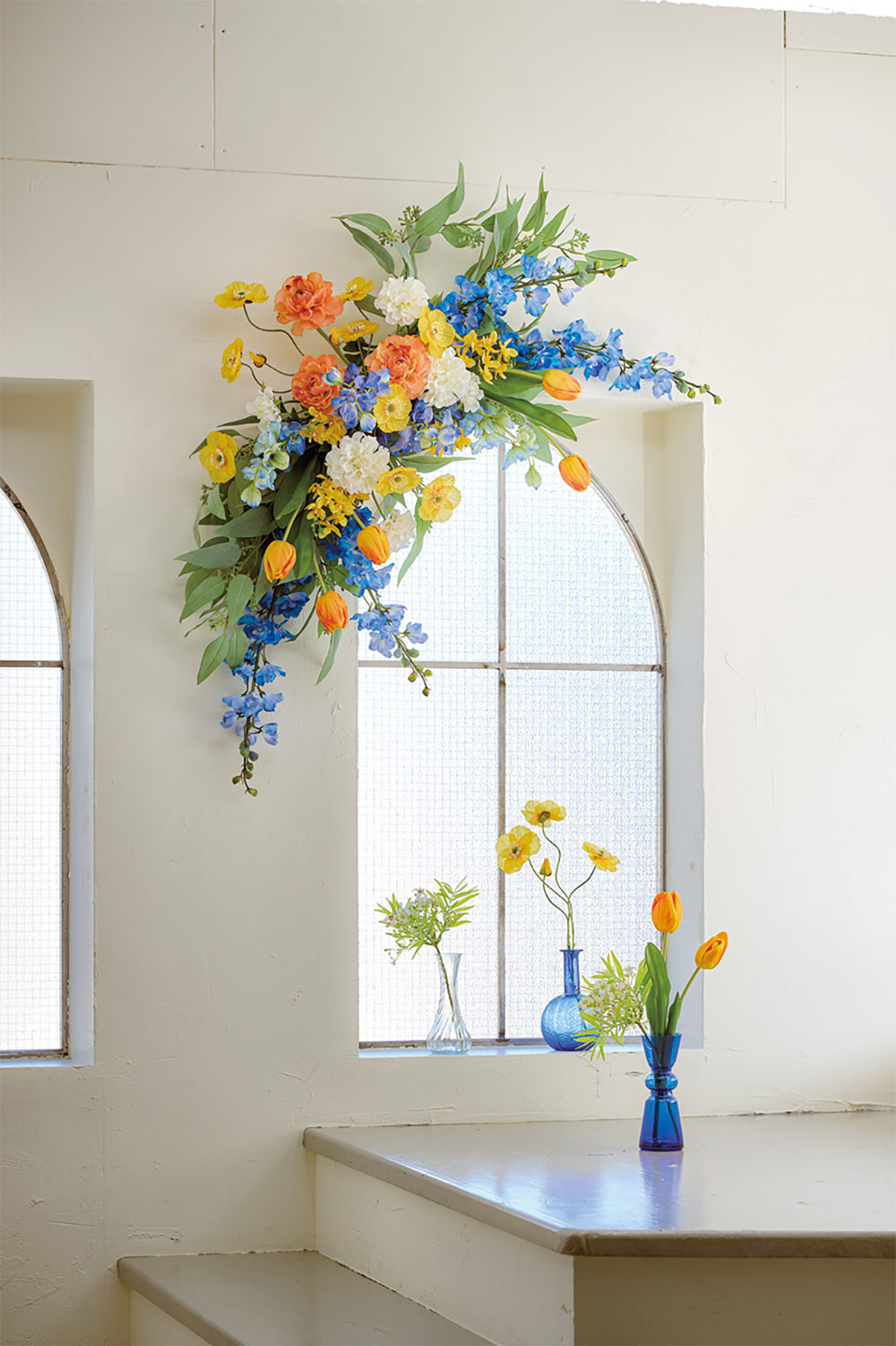 デルフィニウム 大型 造花 おしゃれ 人気 アレンジメント ディスプレイ