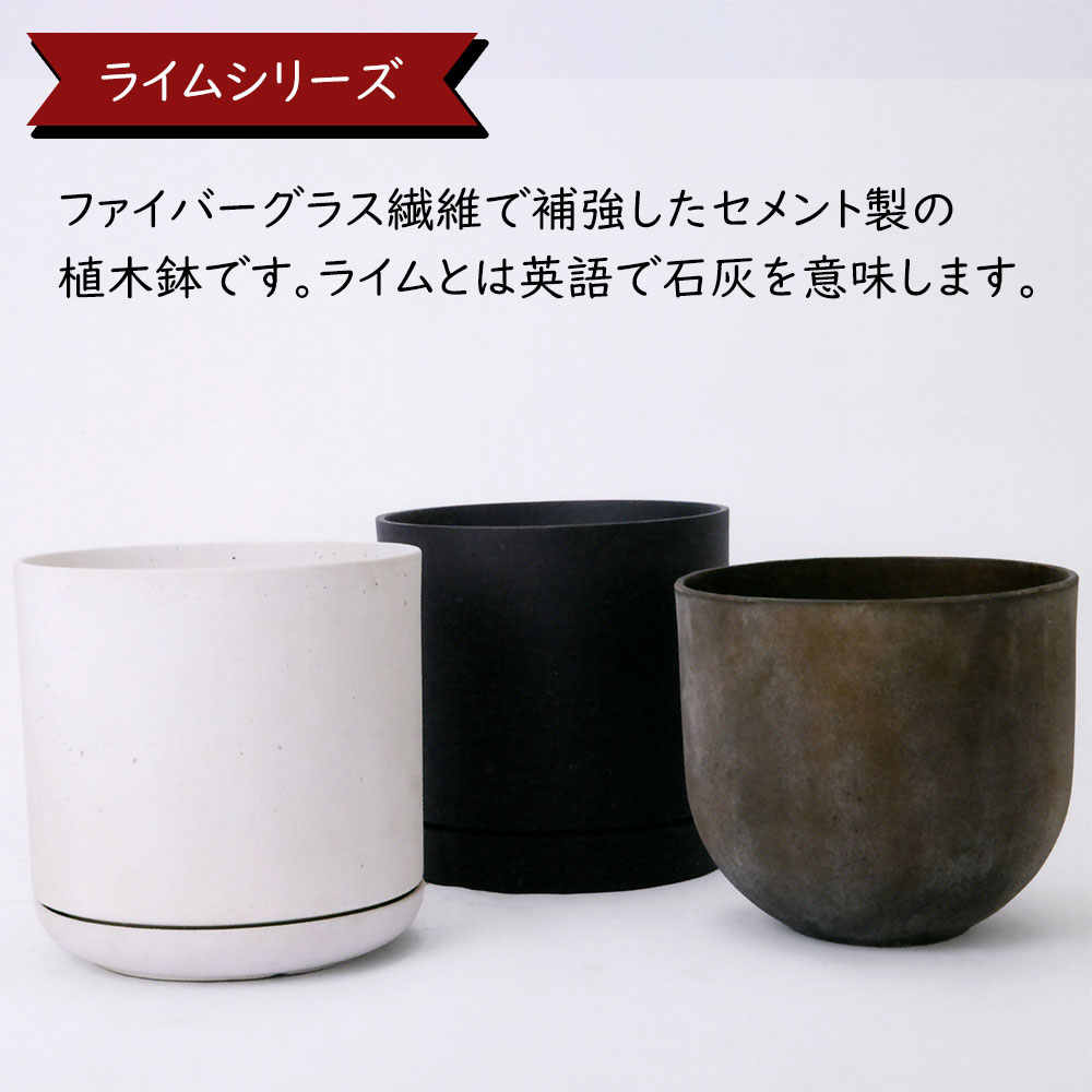 ファイバーセラミック大型植木鉢・ご希望の方鉢皿付き