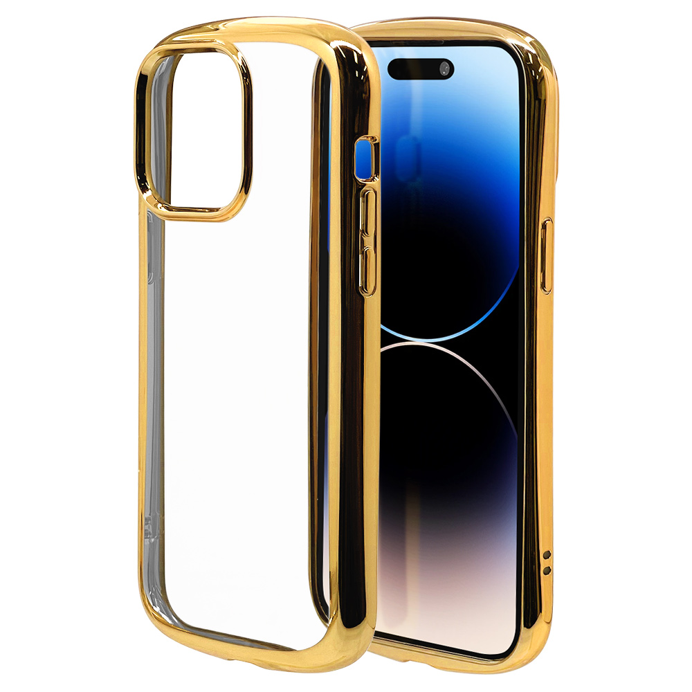 スマホケース iPhone15 Plus 14 Plus 14 Pro Max ケース カバー ソフトケース TPU 耐衝撃吸収 クリア 2.7ｍｍ  メタルフレーム アイフォン ラスタバナナ