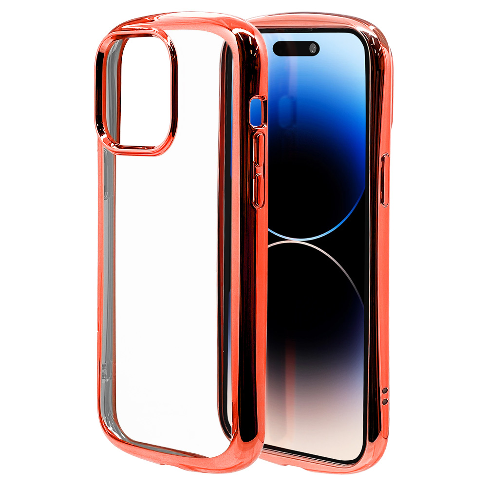 スマホケース iPhone15 Plus 14 Plus 14 Pro Max ケース カバー ソフトケース TPU 耐衝撃吸収 クリア 2.7ｍｍ  メタルフレーム アイフォン ラスタバナナ