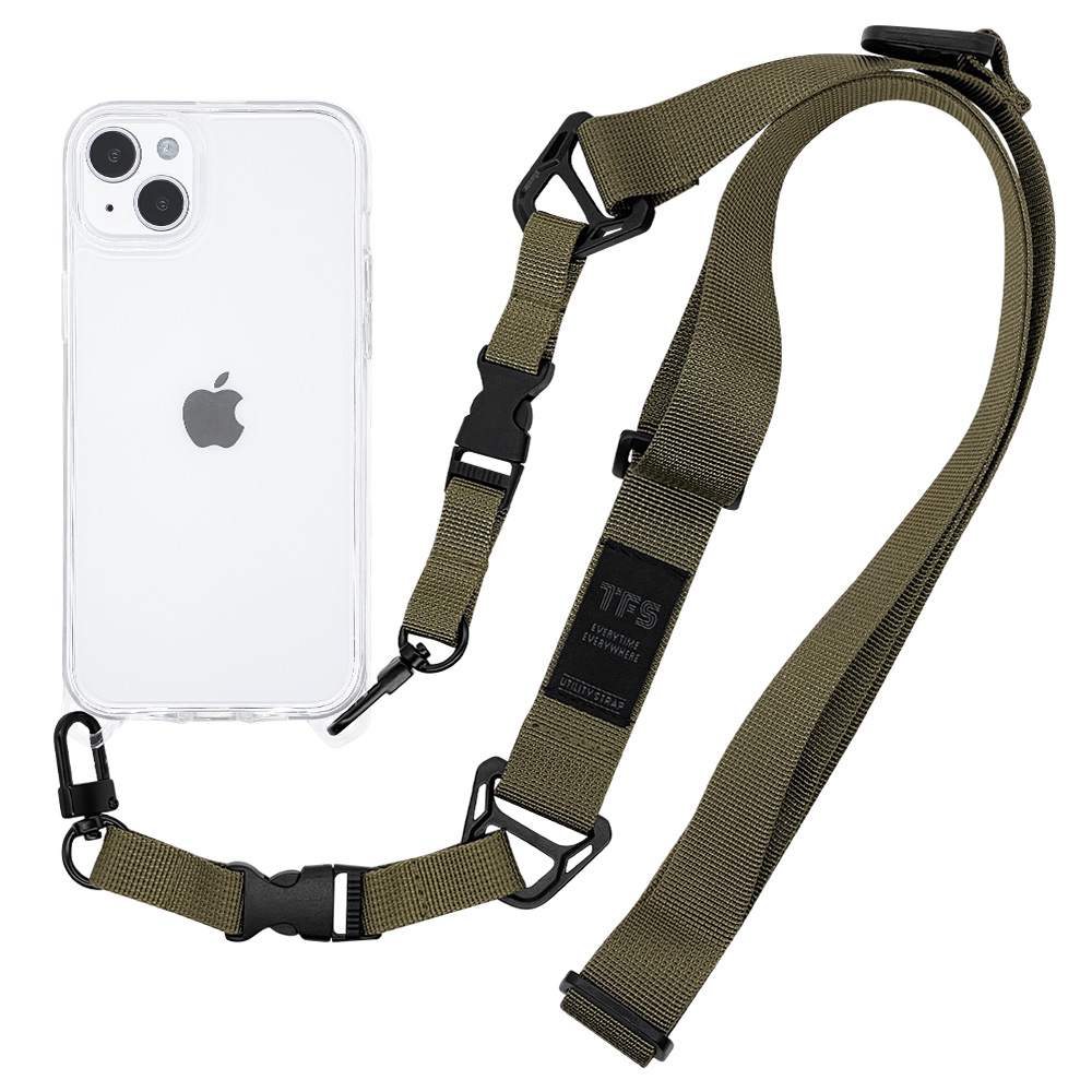 スマホケース iPhone15 Plus 14 Plus ケース カバー ハイブリッド 耐衝撃吸収 米軍MIL規格 クリア TPUバンパー+PC ショルダー 斜めがけ アイフォン ラスタバナナ | ラスタバナナ | 02