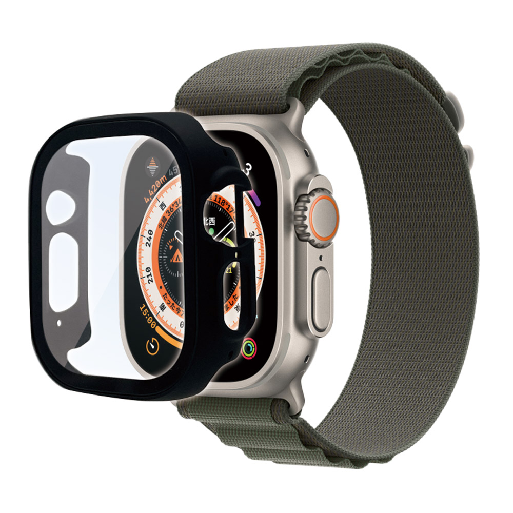 Apple Watch カバー Ultra Series9 8 7 6 5 SE 49mm 45mm 44mm 41mm 40mm ガラス ケース 透明 プロテクター アップルウォッチ ラスタバナナ｜keitai-kazariya｜08