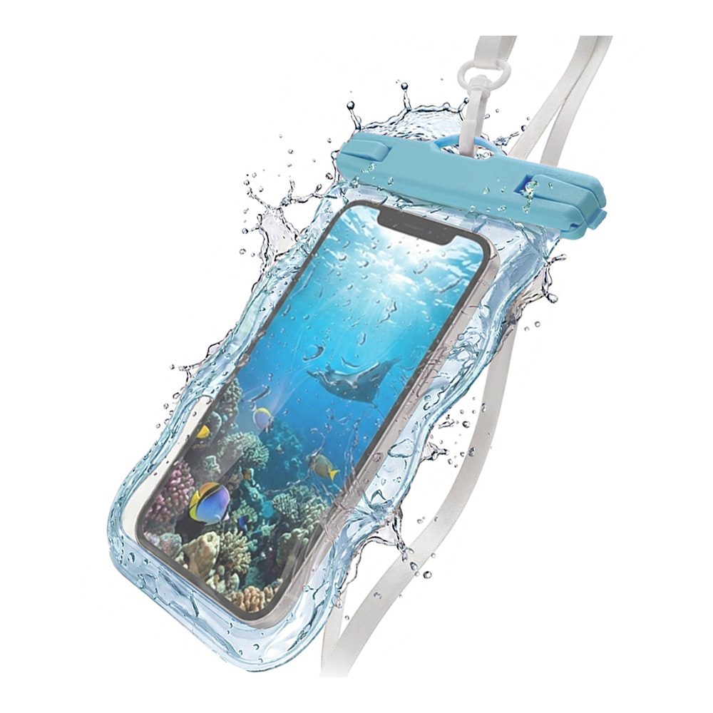 ラスタバナナ スマホ 防水ケース IP68 ネックストラップ付 長さ調節