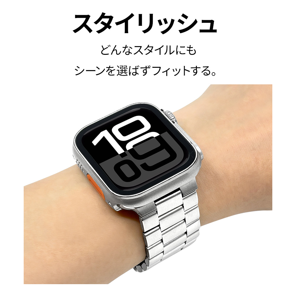 ラスタバナナ Apple Watch 49mm 46mm 45mm 44mm ステンレス バンド 長