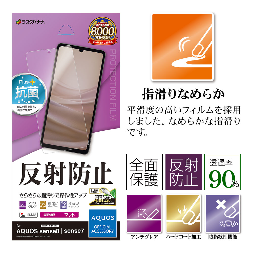 ラスタバナナ AQUOS sense8 SH-M26 SH-54D SHG11 フィルム 全面