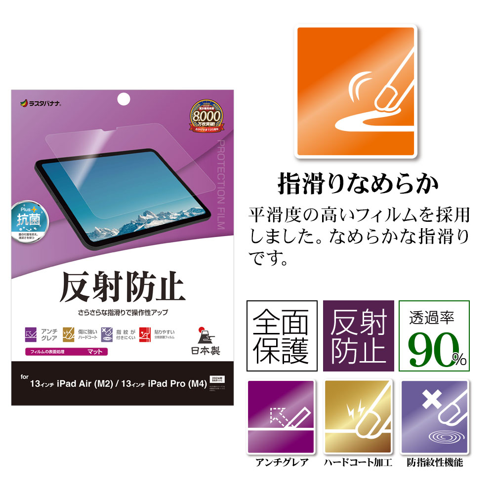 ラスタバナナ iPad Pro(M5)(M4) Air(M3)(M2) 13インチ フィルム 全面