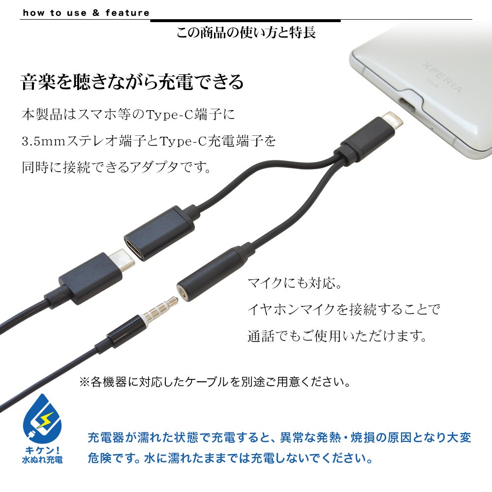 c端子 販売 イヤホン 充電