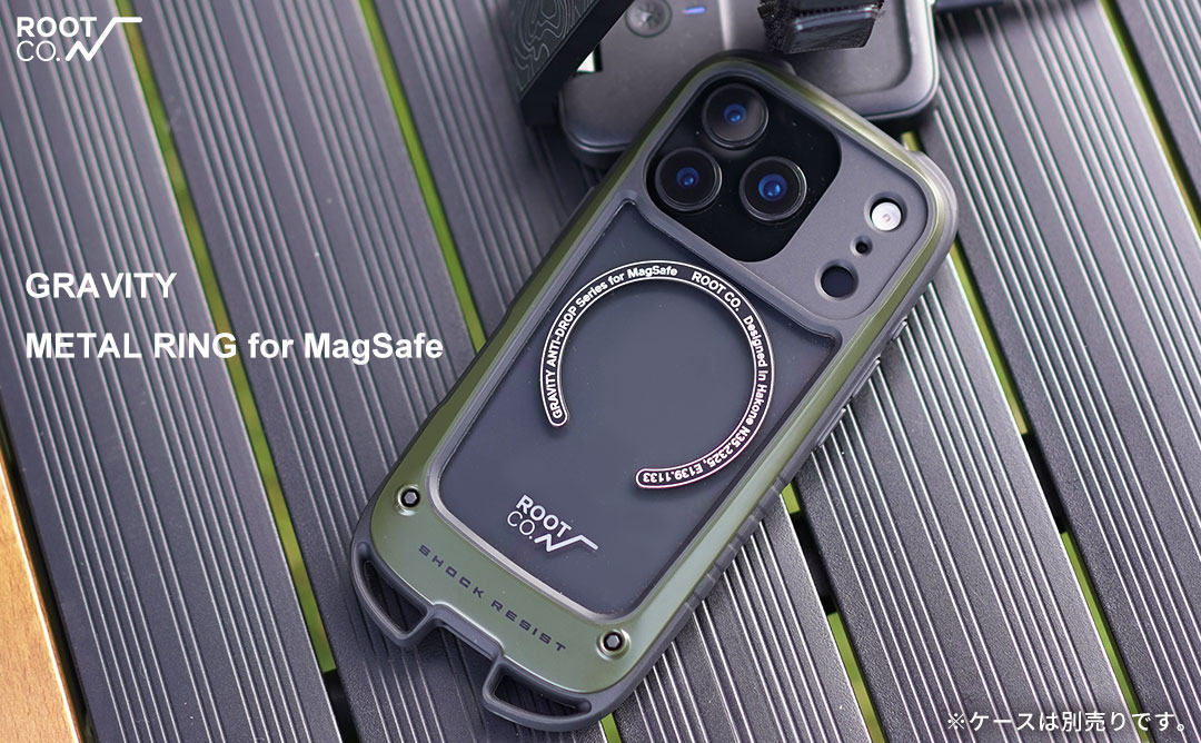 【新】ROOT CO. GRAVITY METAL RING for MagSafe(ブラック)