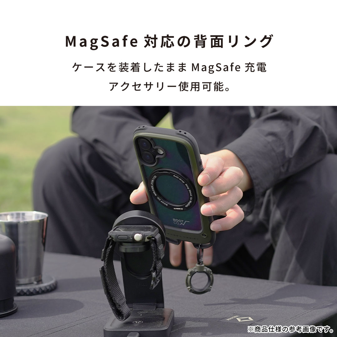 【新】[iPhone 17専用]ROOT CO. GRAVITY Shock Resist Case Hold Plus.(ブラック)