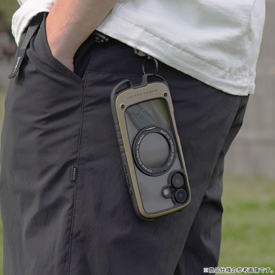 【新】[iPhone 17専用]ROOT CO. GRAVITY Shock Resist Case Hold Plus.(ブラック)