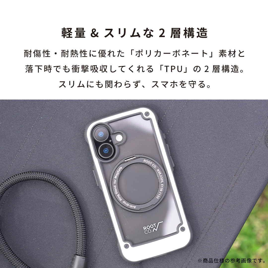 【新】[iPhone 17専用]ROOT CO. GRAVITY Shock Resist Tough & Basic Case Plus.(ブラック)