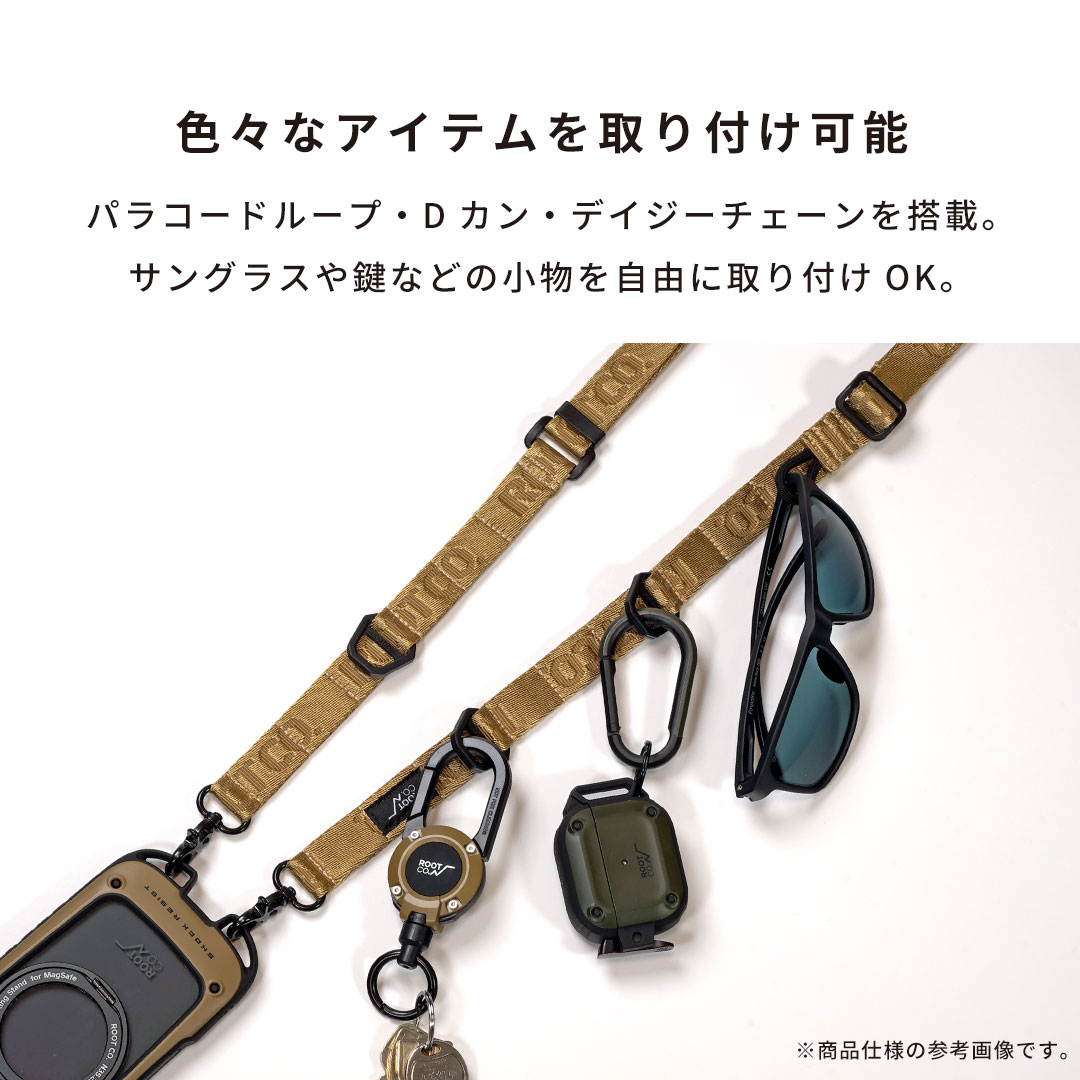 【新】ROOT CO. GRAVITY UTILITY WEBBING LOOP. / DOUBLE SNAPHOOK(ブラック)