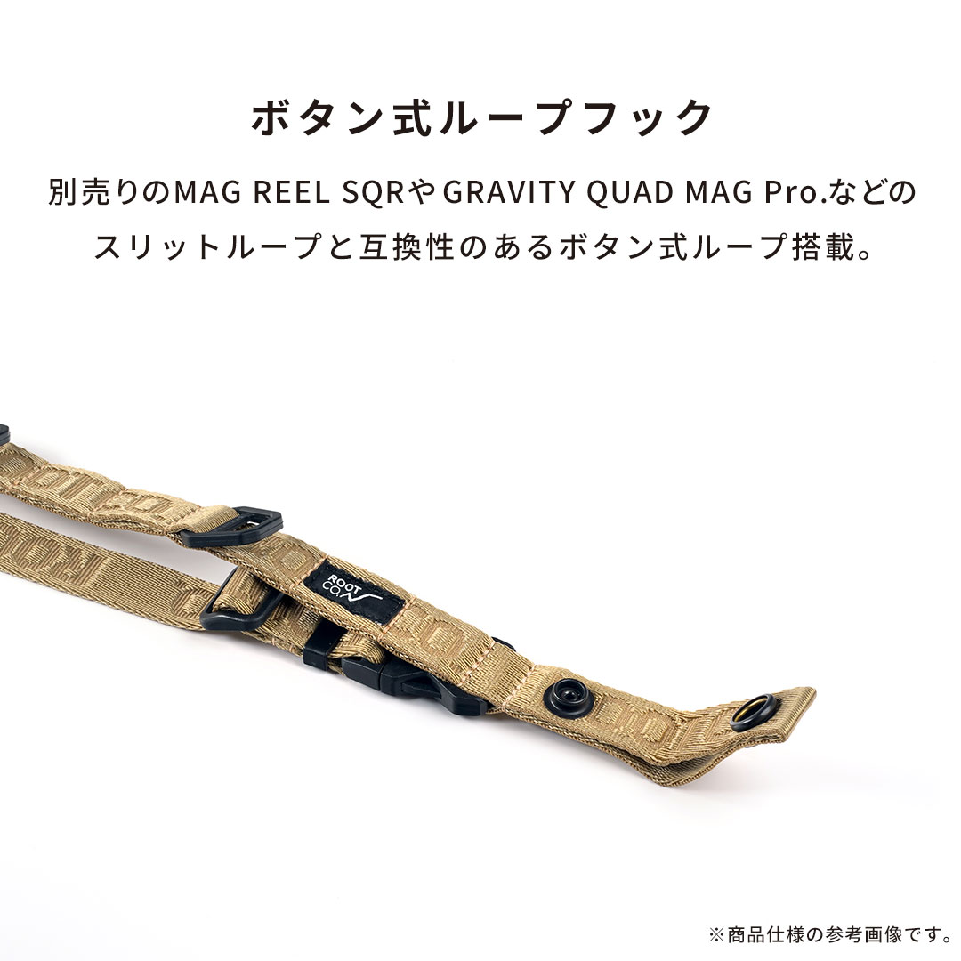 【新】ROOT CO. GRAVITY UTILITY WEBBING LOOP. / SINGLE SNAPHOOK(ブラック)