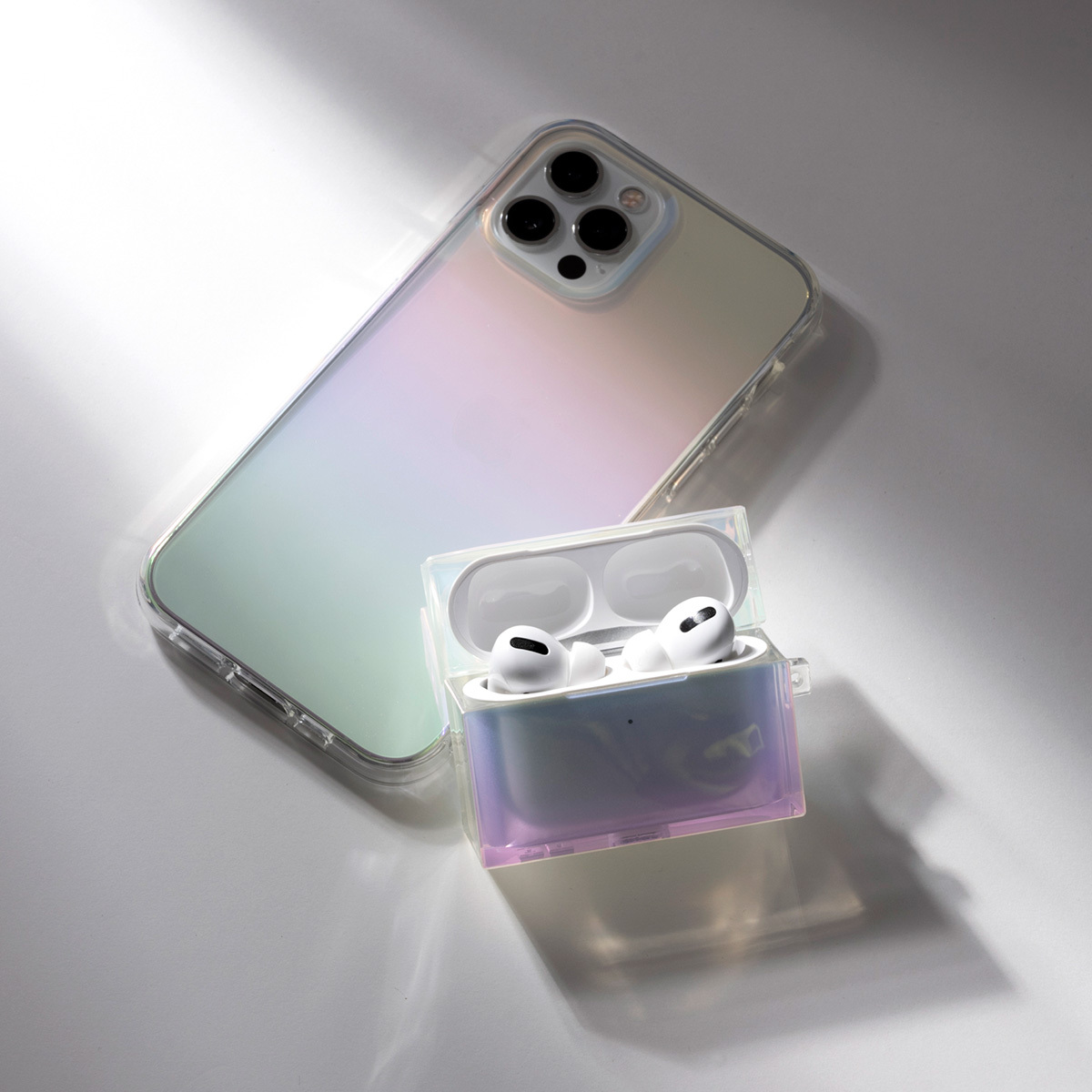 [AirPods Pro専用]EYLE スクエア型AirPods Proケース TILE SOFT AURORA(オーロラ)