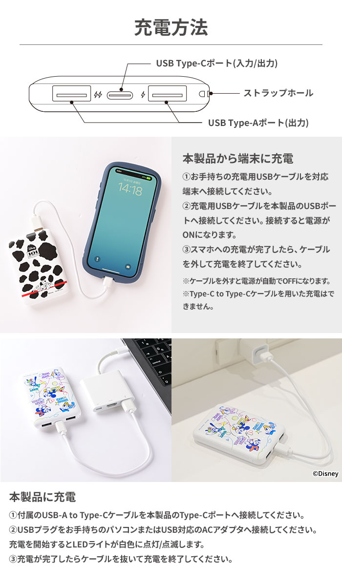 モバイルバッテリー 小型 軽量 ディズニー モバイルバッテリー iPhone android モバイル充電器 5000mAh Disny キャラクター  予備充電器 ディズニーキャラクター : 360-96 : iPhone・スマホケースのHamee - 通販 - Yahoo!ショッピング