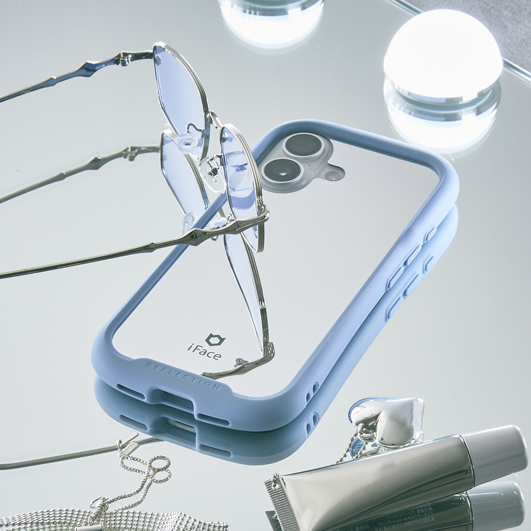 [iPhone 15/14/13専用]iFace Reflection Mirror MagSynq 強化ガラスクリアケース(ブラック)