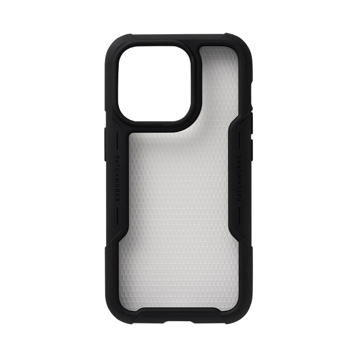 パッド入り iPhone14proケース ブラック iPhone14 ケース Pro 機能性重視 PATCHWORKS SOLID ブラック