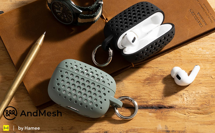 AndMesh AirPodsPro 第2世代 ケース 第1世代 放熱性 メッシュ