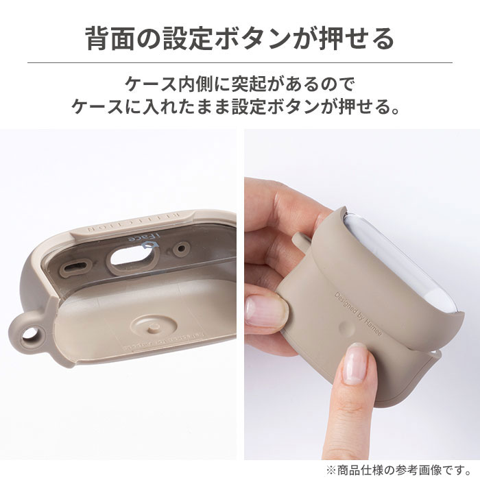 【新】[AirPods Pro(第2/1世代)専用]iFace Reflection ポリカーボネートクリアケース(ブラック)