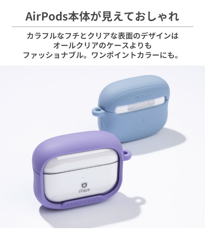 【新】[AirPods Pro(第2/1世代)専用]iFace Reflection ポリカーボネートクリアケース(ブラック)