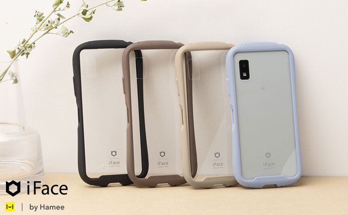 [AQUOS wish3専用]iFace Reflection強化ガラスクリアケース(ブラック)