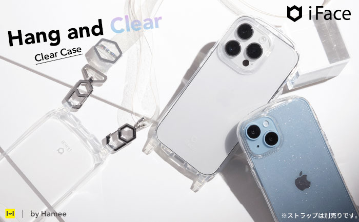 [iPhone 14/14 Pro/14 Pro Max/13/13 mini/13 Pro/12/12 Pro/8/7/SE(第2/第3世代)専用]iFace Hang and クリアケース