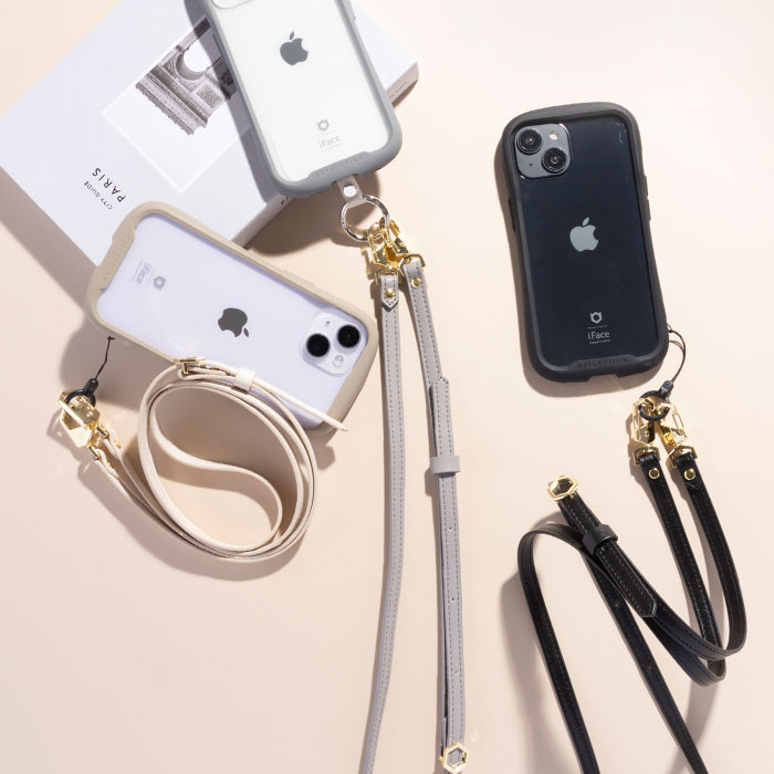 iFace Hang and ショルダーストラップ(レザー)