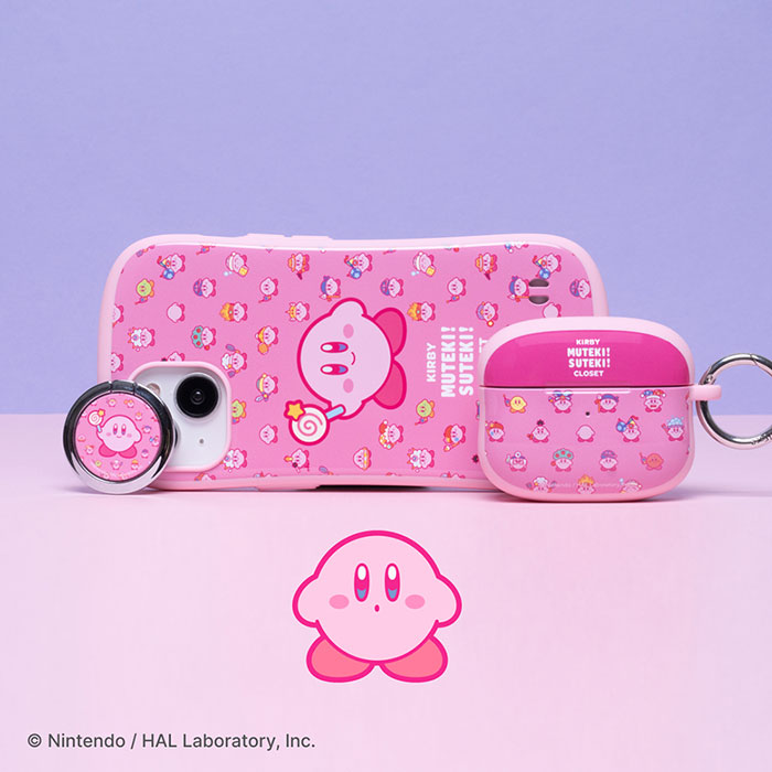 【新】星のカービィ iFace Finger Ring Holder フラットタイプ(カービィ/にっこり)