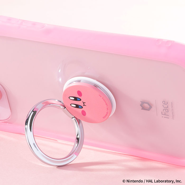 【新】星のカービィ iFace Finger Ring Holder フラットタイプ(カービィ/にっこり)