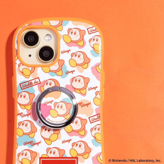 【新】星のカービィ iFace Finger Ring Holder フラットタイプ(カービィ/にっこり)