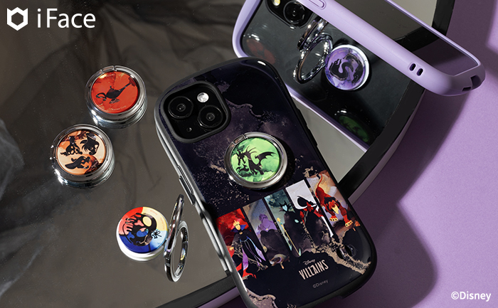 ディズニーキャラクター iFace Finger Ring Holder フラットタイプ(マーブル/毒林檎)