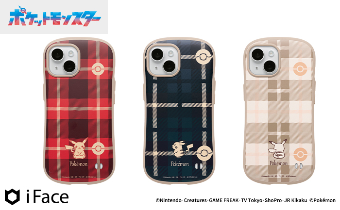 【iPhone 15/14/13/SE(第3/第2世代)/8/7専用】ポケットモンスター/ポケモン iFace First Classケース(チェック)