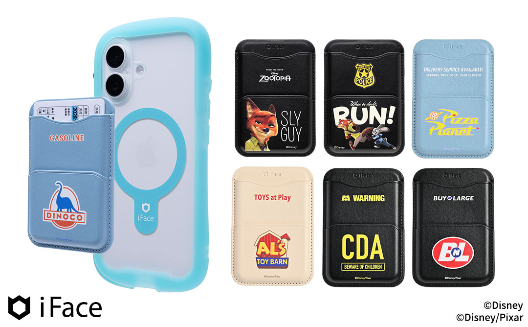 【新】ディズニー/ピクサーキャラクター iFace MagSynq カードウォレット(トイ・ストーリー/PIZZA PLANET)